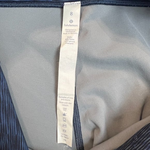 Lululemon Wunder Under Tights Womens 8 Blue Blocked Full Luxtreme‎ 28" Printed - Picture 11 of 13